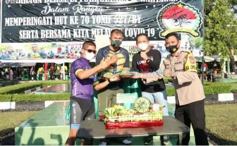 HUT ke 70 Yonif 527 Gelar Olahraga Bersama Forkopimda vs Wartawan