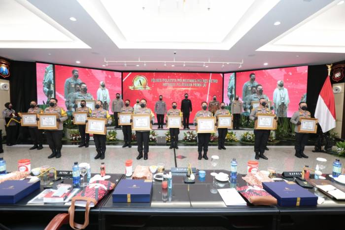 Enam Polres di Jatim Terima Predikat Pelayanan Prima dari Menpan RB