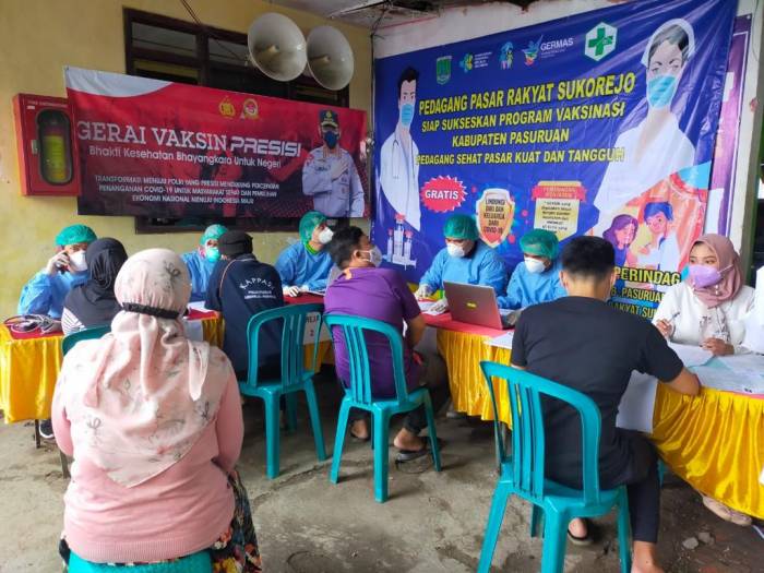 Gebyar Gerai Vaksin Gratis di Polres Pasuruan