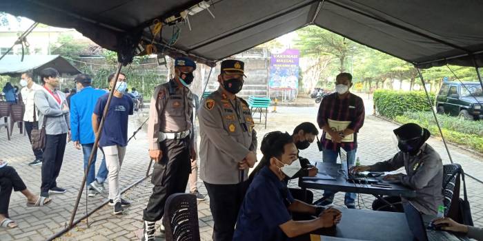 Polres Kediri Kota Gelar Vaksinasi Goes to Campus