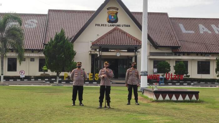 Waka Polres Lampung Utara Pimpin Apel Bhabinkamtibmas