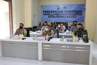 Kapolres Probolinggo Kota Ikuti Zoom Meeting Percepatan Vaksinasi Bersama Kapolri