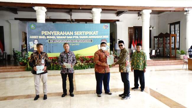 Bupati Sidoarjo: Data BPN Kabupaten Sidoarjo Peringkat Pertama Pengurusan Sertifikat Tanah