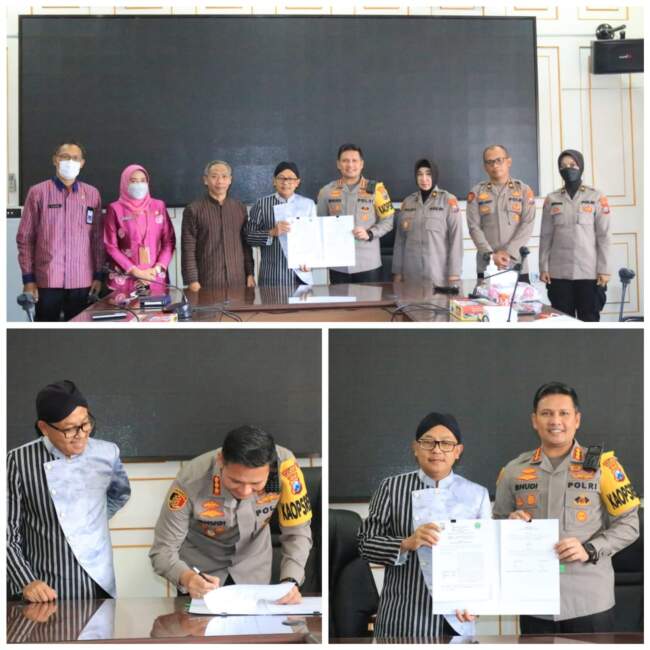 Optimalkan Pelayanan Publik Di Jogo Malang Presisi, Polresta Malang Dan Pemkot Tanda Tangani MoU