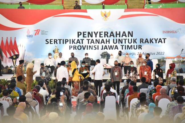 Awal Tahun 2023, Kabupaten Sidoarjo Menjadi Kabupaten PTSL Lengkap