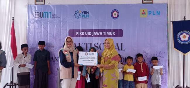 PIKK PLN UID Jawa Timur Gelar Kegiatan Bakti Sosial Santunan Yatim Dua’fah