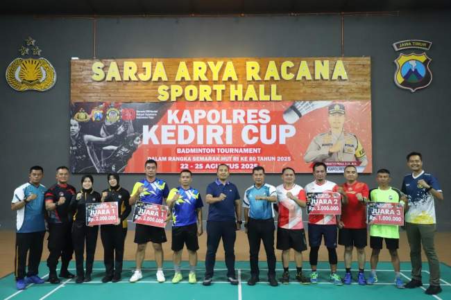 Ajang Final Badminton Kapolres Kediri Cup 2025 Berakhir Meriah