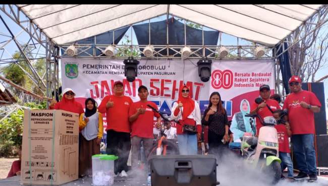 Semarak Jalan Sehat Meriahkan HUT Ke-80 RI di Desa Orobulu