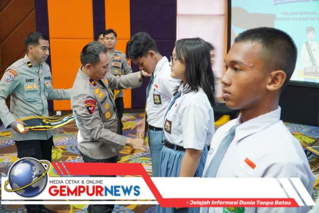 Polda Jatim Kukuhkan 234 Pelajar Jadi Duta Kamtibmas, Siap Jadi Agen Perdamaian di Sekolah