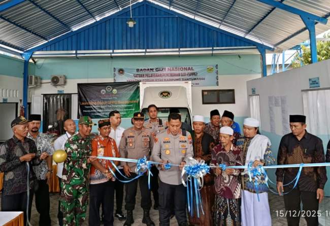 Kapolresta Banyuwangi Resmikan SPPG Yayasan Forkam di Muncar