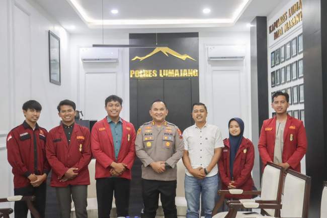 Kapolres Lumajang Terima Silaturahmi IMM (Ikatan Mahasiswa Muhammadiyah), Tegaskan Mahasiswa Mitra Strategis Polri