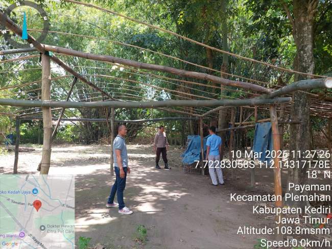 Respon Aduan Warga, Polisi Bongkar Lokasi Diduga Sabung Ayam di Kediri