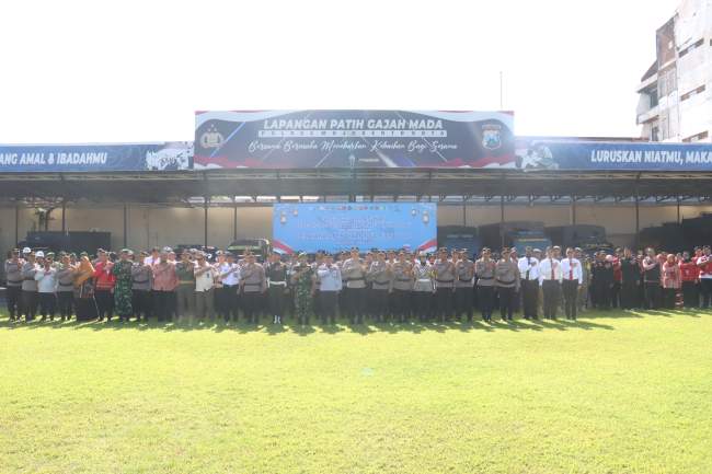 Siap Amankan Mudik Lebaran, Kapolres Mojokerto Kota Pimpin Apel Gelar Pasukan Ops Ketupat 2026