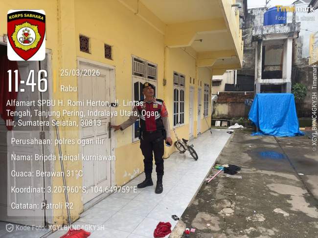 Ditinggal Mudik Lebaran dan Liburan Kuliah, Sat Samapta Polres Ogan Ilir Intensifkan Patroli Kost Mahasiswa Atau Rumah Kosong
