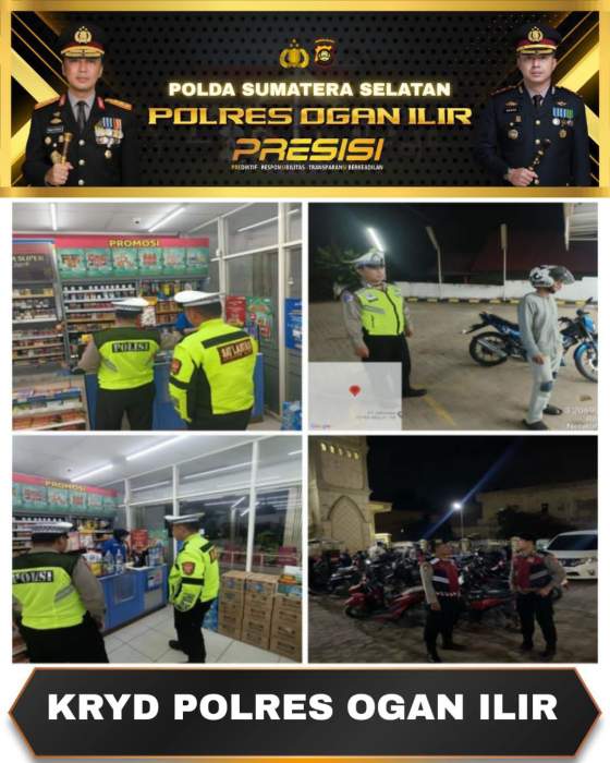 Polres Ogan Ilir Intensifkan KRYD, Guna Wujudkan Situasi Kamtibmas Aman dan Kondusif