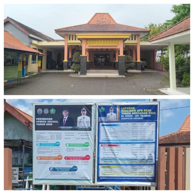 Pemerintah Desa Grogol Pasang Infografis APBDes Tahun 2026 Dan Realisasi APBDes Tahum 2025