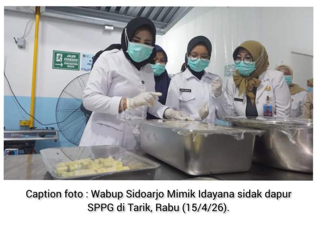 Hasil Peninjauan Dapur SPPG di Tarik, Wabup Sidoarjo Sampaikan Standar Kebersihan dan Operasional Terpenuhi Dan Dipertahankan