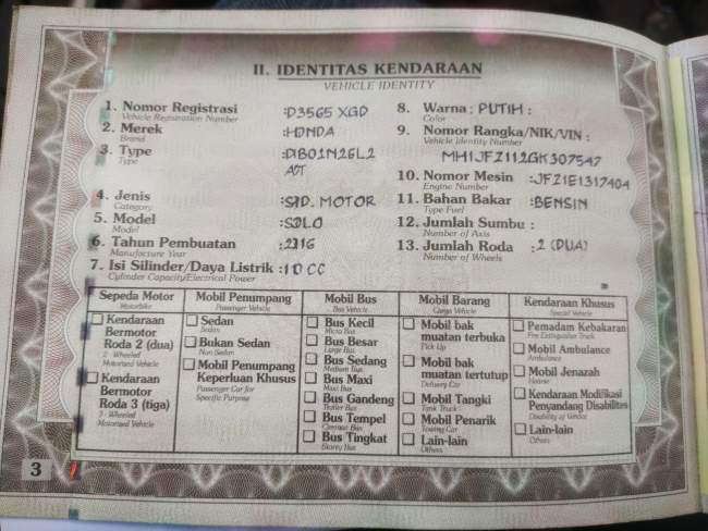 BERITA KEHILANGAN STNK