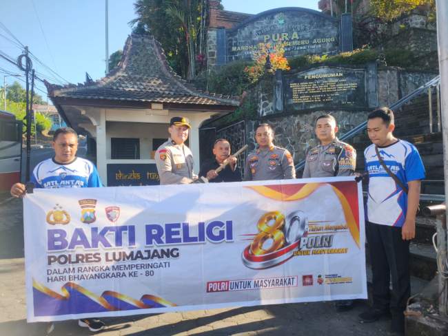 Sambut Hari Bhayangkara ke-80, Polres Lumajang Gelar Bhakti Religi Serentak