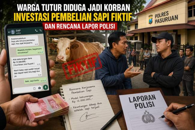 Dugaan Investasi Sapi Fiktif Berujung Pengeroyokan, Warga Tutur Siap Tempuh Jalur Hukum