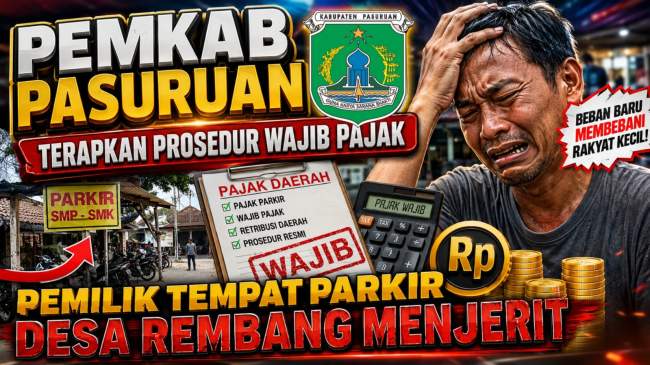 Pemkab Pasuruan Terapkan Prosedur Wajib Pajak, Pemilik Tempat Parkiran Desa Rembang Menjerit
