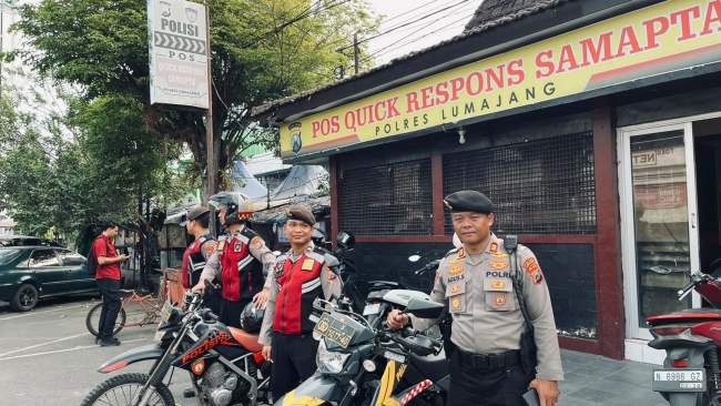 Patroli Perintis Presisi Samapta Polres Lumajang Antisipasi Kriminalitas Jalanan di Jam Rawan Sore